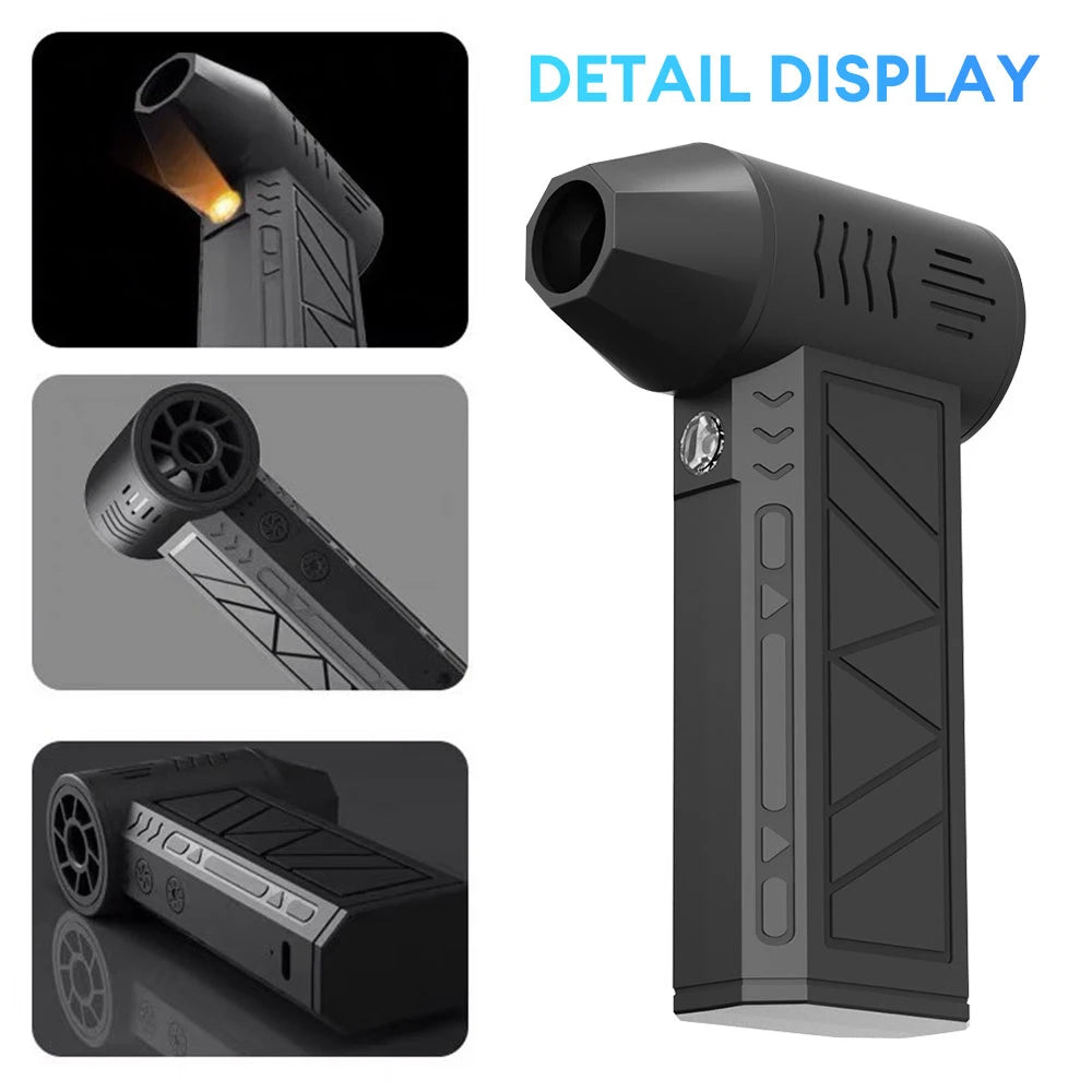 130000 RPM  Fan Electric Air Blower Brushless Motor High-Speed Violent Fan 52m/s Overheat Protection 4000mAh Battery