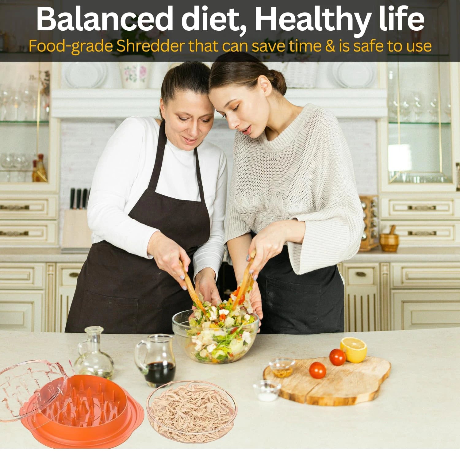 Large Chicken Breast Shredder Tool Twist Visible Meat Shredder BPA Free Suitable for Pork Beef Chicken