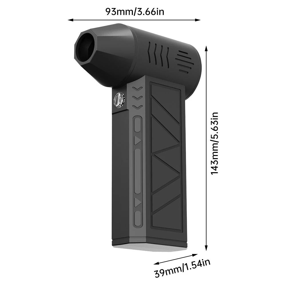 130000 RPM  Fan Electric Air Blower Brushless Motor High-Speed Violent Fan 52m/s Overheat Protection 4000mAh Battery