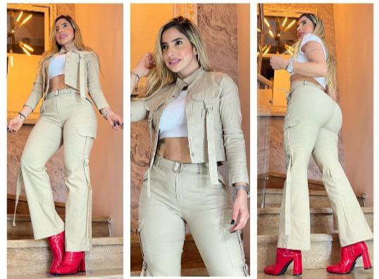 F2106 Set 3 piezas tipo cargo para dama