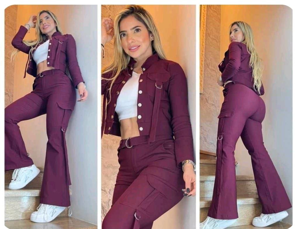 F2106 Set 3 piezas tipo cargo para dama