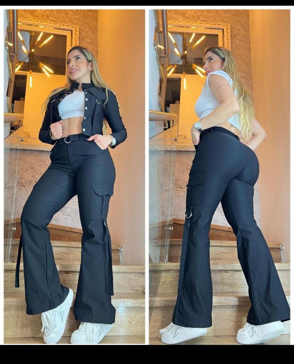 F2106 Set 3 piezas tipo cargo para dama